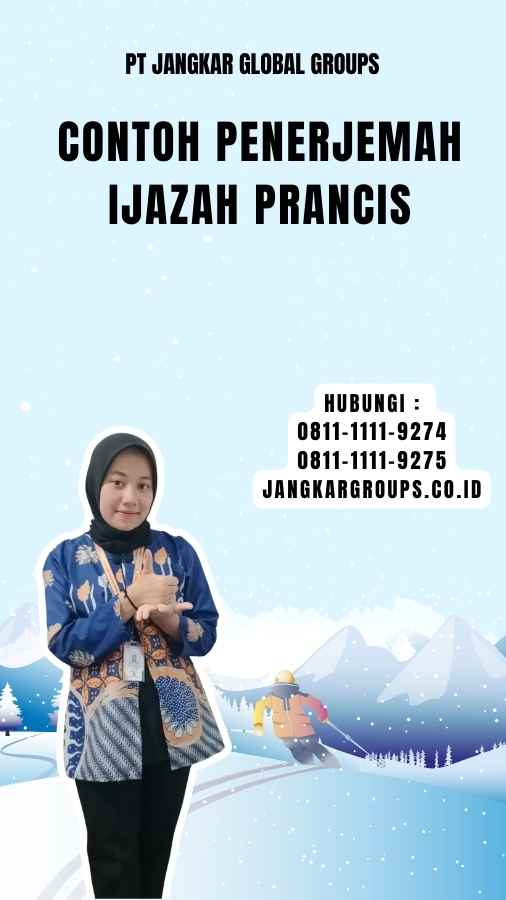 Contoh Penerjemah Ijazah Prancis