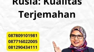 Contoh Terjemahan Ijazah Rusia: Kualitas Terjemahan