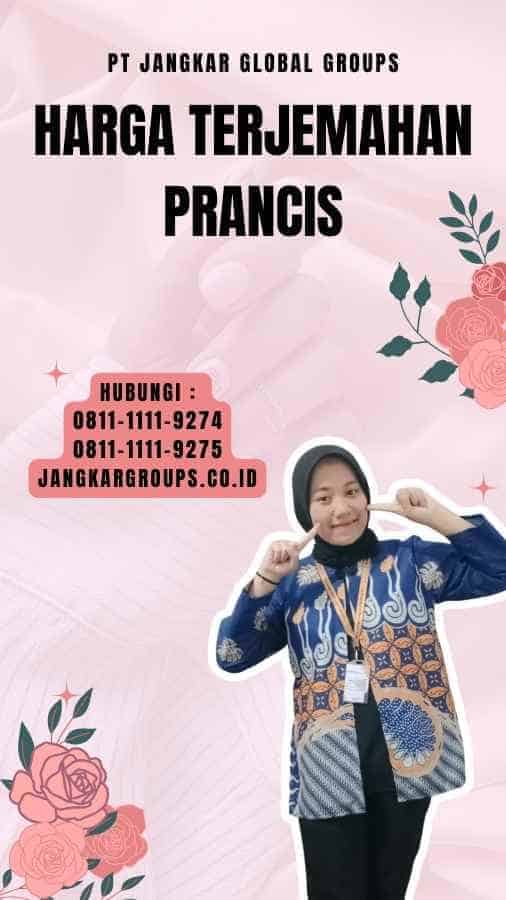 Harga Terjemahan Prancis