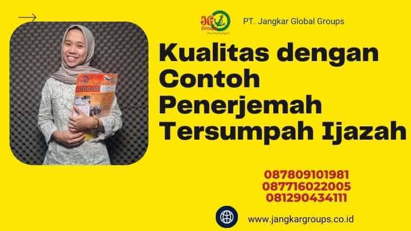 Kualitas dengan Contoh Penerjemah Tersumpah Ijazah