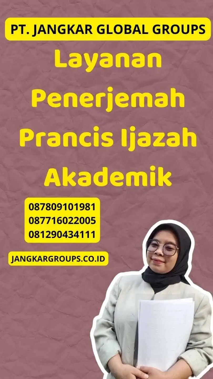 Layanan Penerjemah Prancis Ijazah Akademik