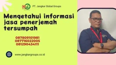 Mengetahui informasi jasa penerjemah tersumpah