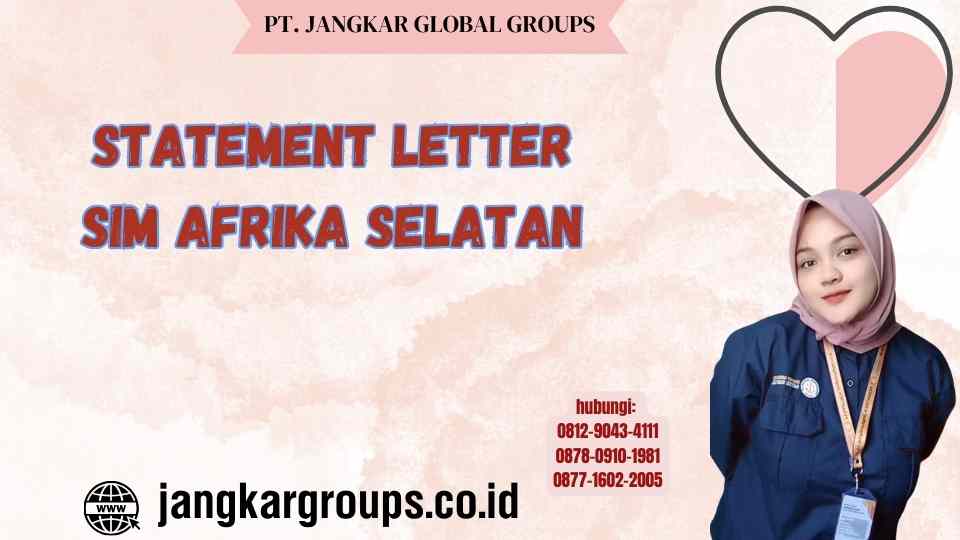 Statement Letter Sim Afrika Selatan