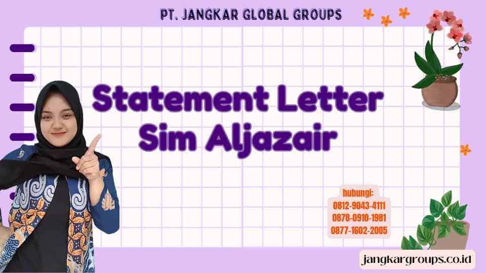 Statement Letter Sim Aljazair