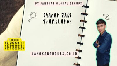 Syarat Jadi Translator