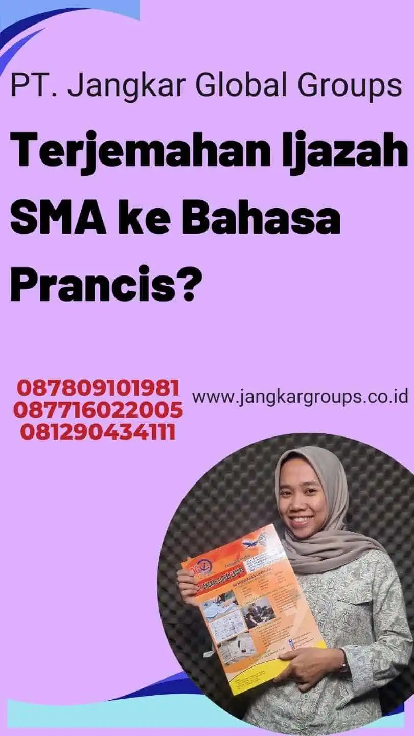 Terjemahan Ijazah SMA ke Bahasa Prancis?