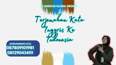 Terjemahan Kata Inggris Ke Indonesia