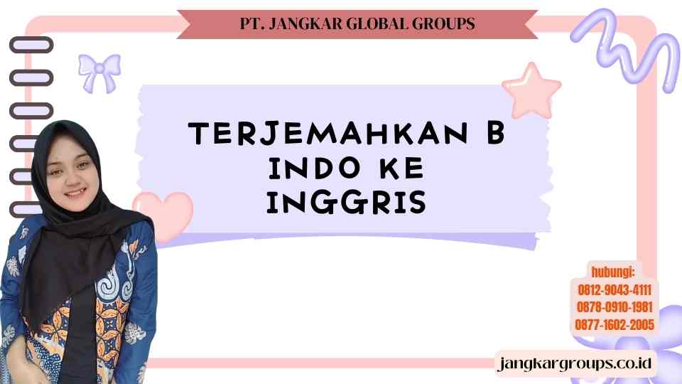 Terjemahkan B Indo Ke Inggris