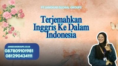 Terjemahkan Inggris Ke Dalam Indonesia
