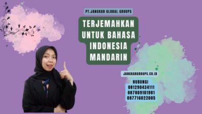 Terjemahkan Untuk Bahasa Indonesia Mandarin