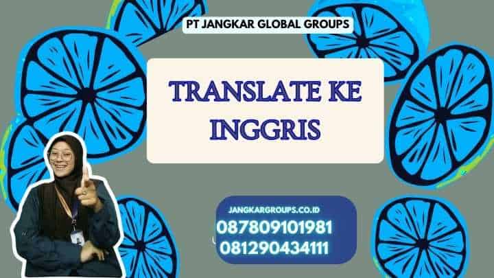 Translate Ke Inggris