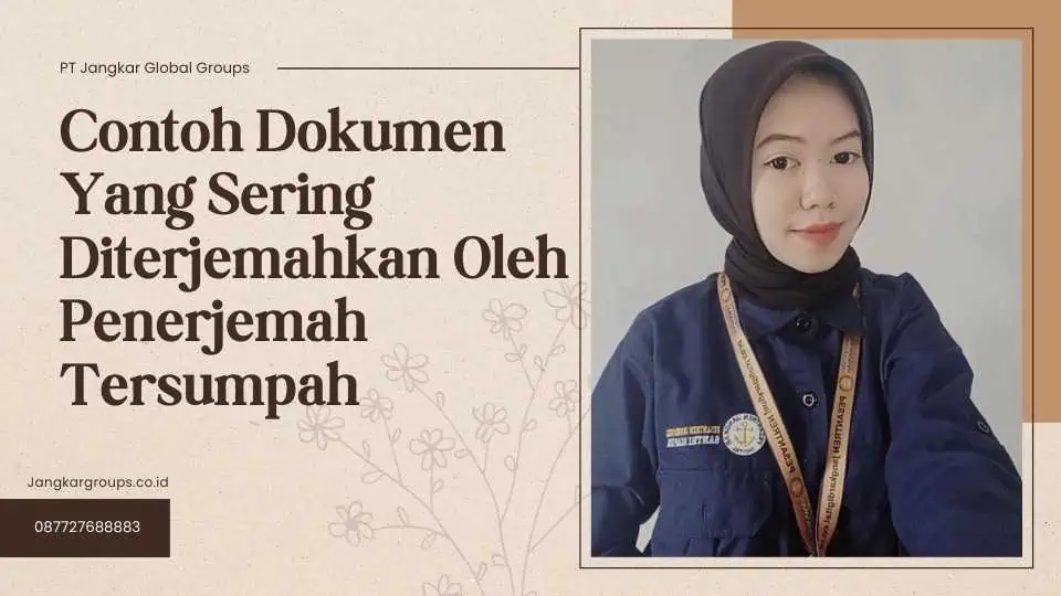 contoh dokumen yang sering diterjemahkan oleh penerjemah tersumpah