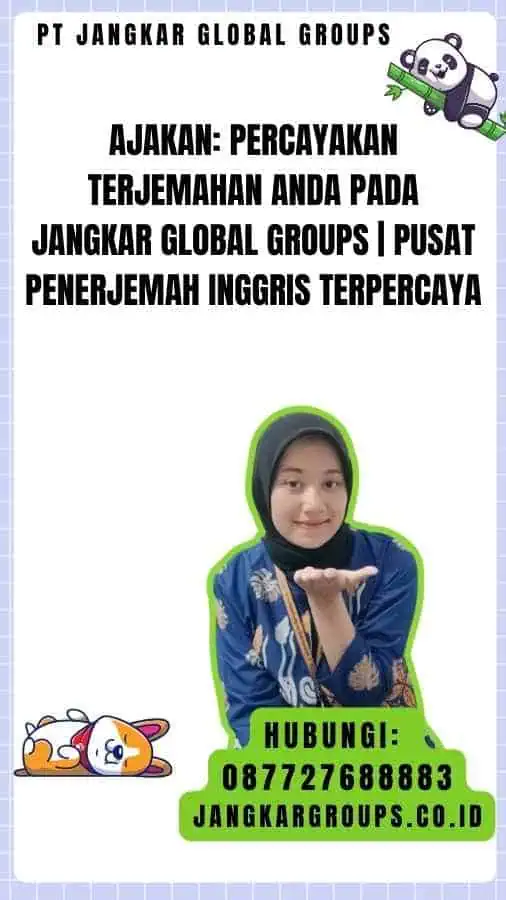 Ajakan Percayakan Terjemahan Anda pada Jangkar Global Groups Pusat Penerjemah Inggris Terpercaya