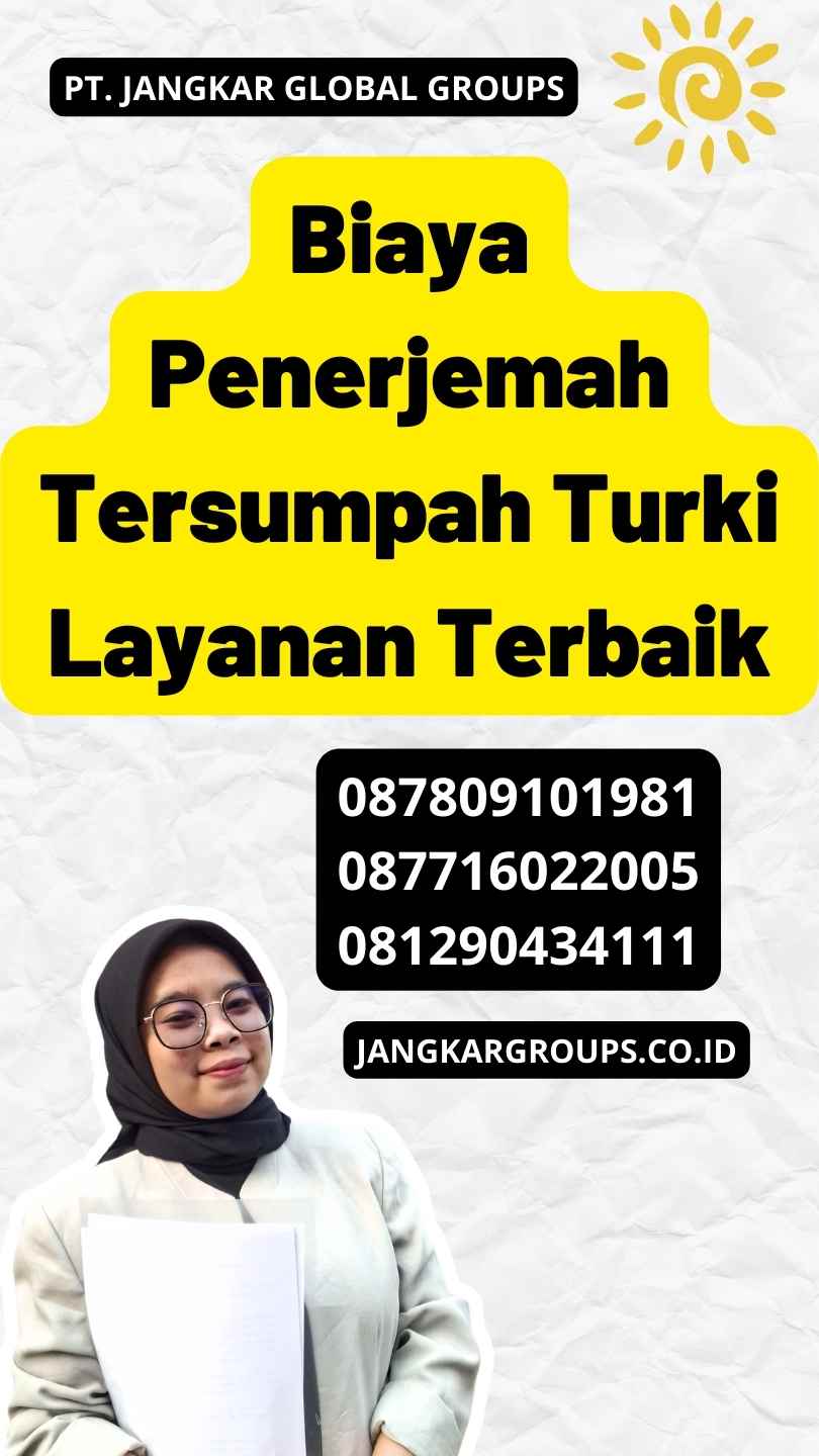 Biaya Penerjemah Tersumpah Turki Layanan Terbaik