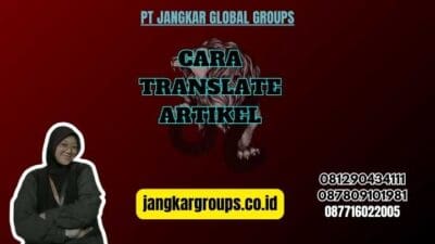 Cara Translate Artikel