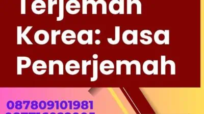 Contoh Dokumen Terjemah Korea: Jasa Penerjemah