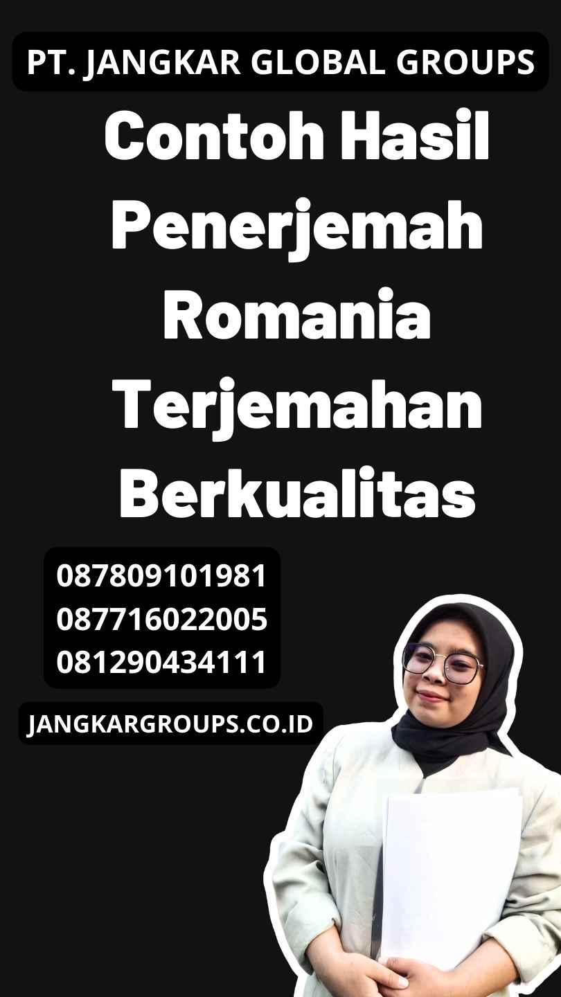 Contoh Hasil Penerjemah Romania Terjemahan Berkualitas