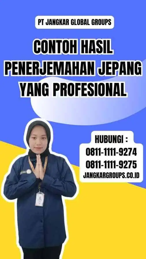 Contoh Hasil Penerjemahan Jepang yang Profesional