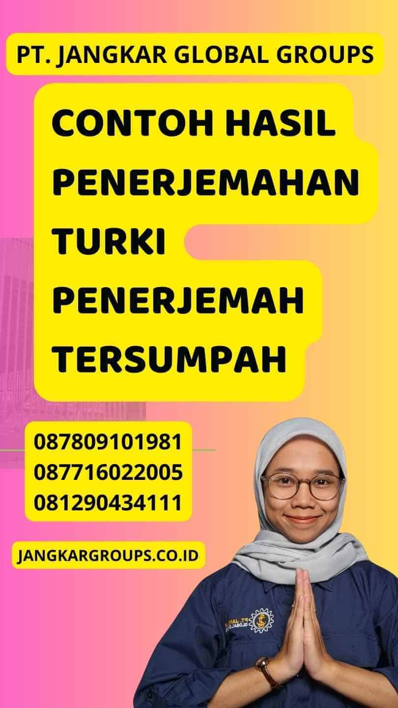 Contoh Hasil Penerjemahan Turki Penerjemah Tersumpah