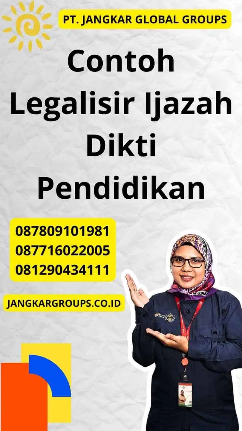 Contoh Legalisir Ijazah Dikti Pendidikan