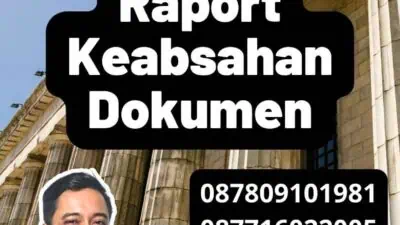 Contoh Legalisir Raport Keabsahan Dokumen