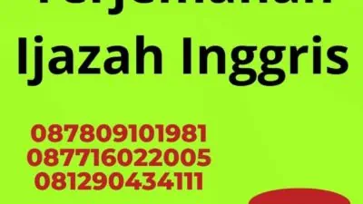 Contoh Terjemahan Ijazah Inggris 