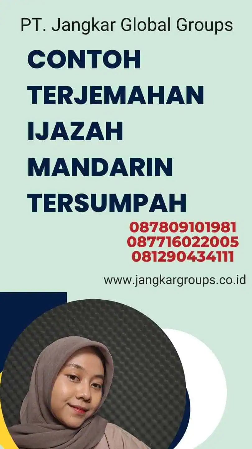 Contoh Terjemahan Ijazah Mandarin Tersumpah