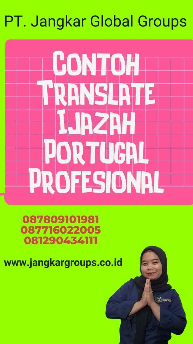 Contoh Translate Ijazah Portugal Profesional