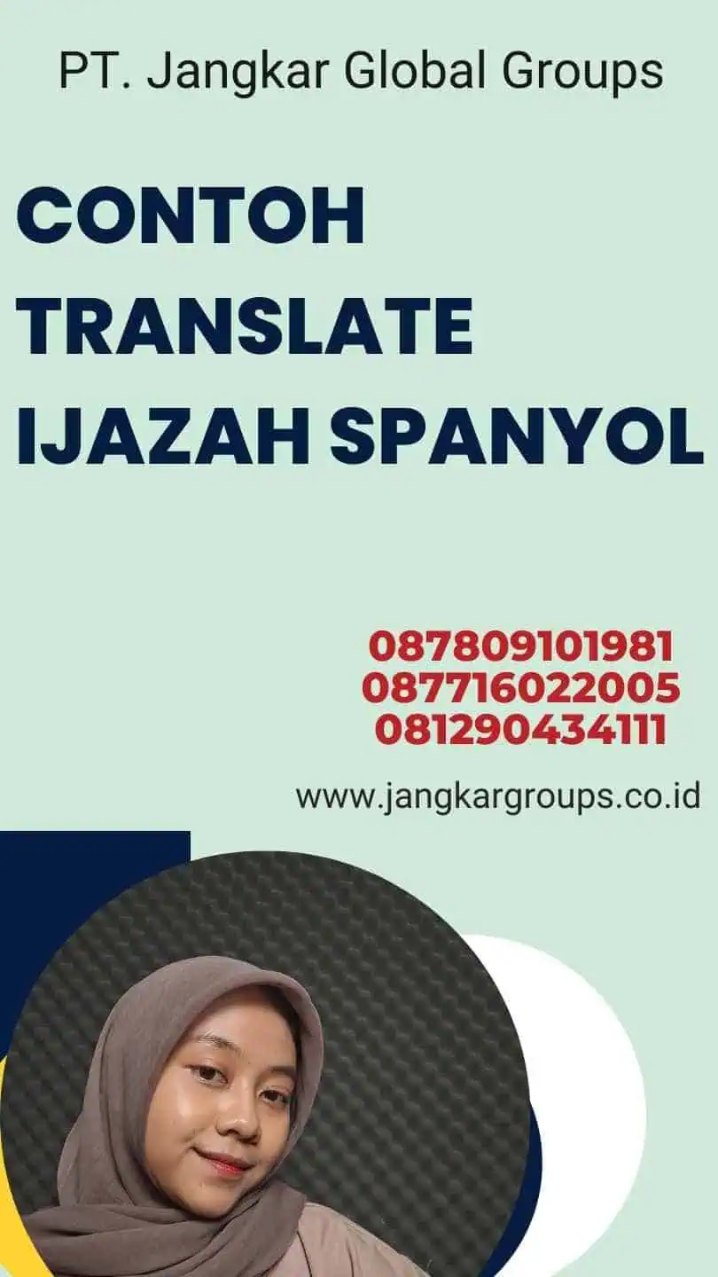 Contoh Translate Ijazah Spanyol