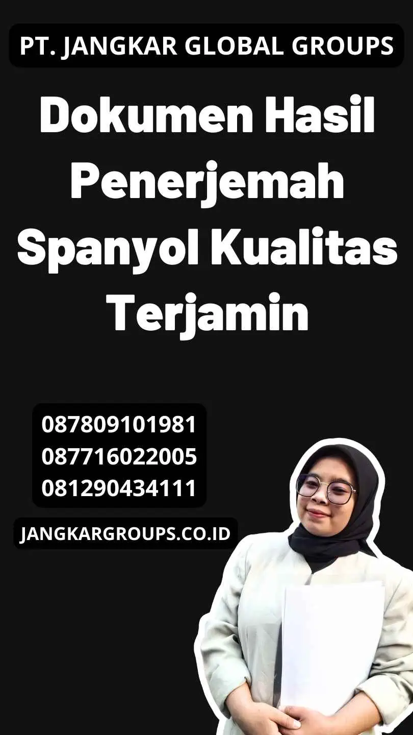 Dokumen Hasil Penerjemah Spanyol Kualitas Terjamin