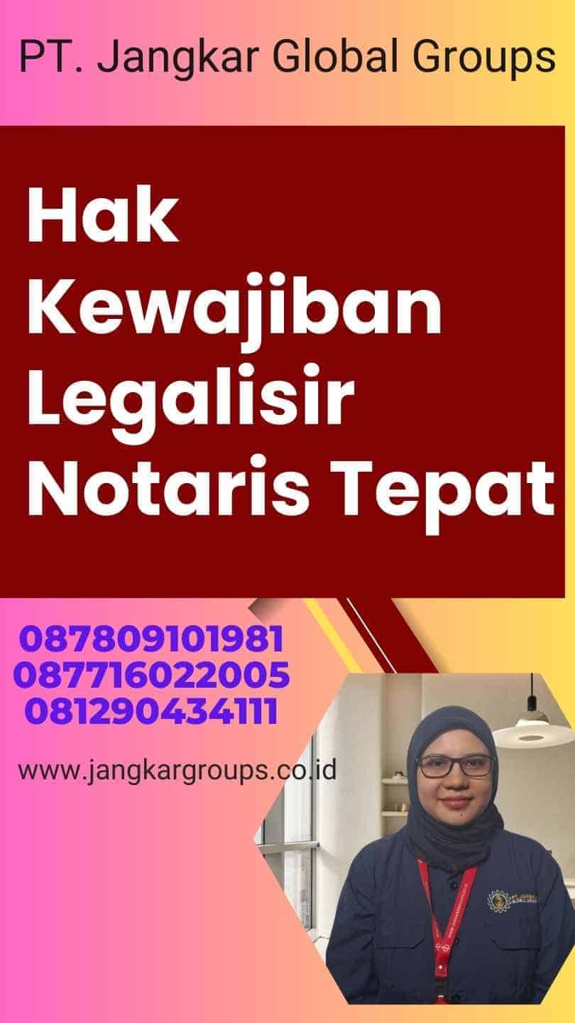 Hak Kewajiban Legalisir Notaris Tepat