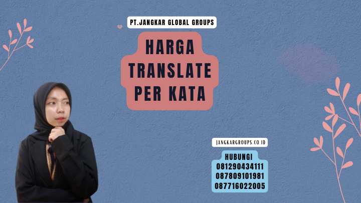 Harga Translate Per Kata