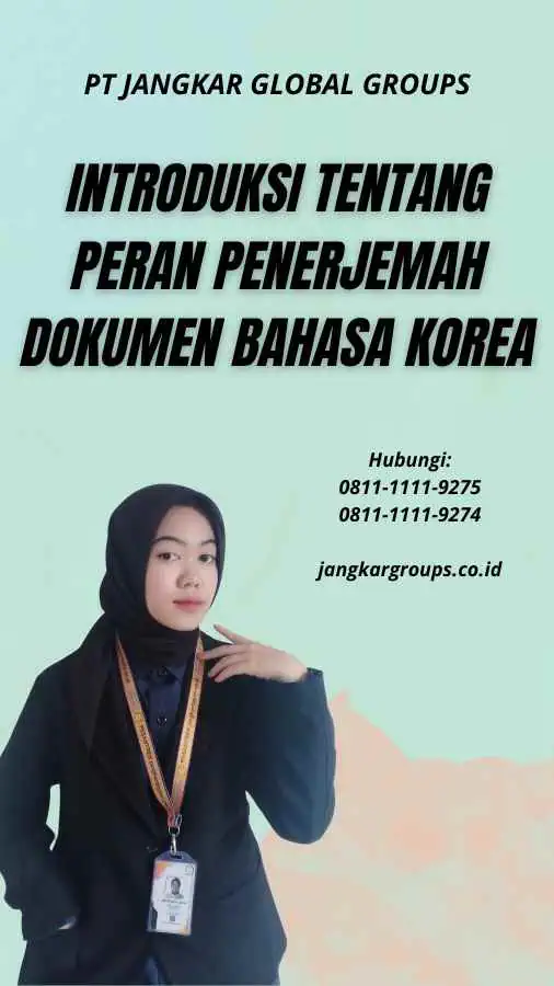 Introduksi tentang Peran Penerjemah Dokumen Bahasa Korea