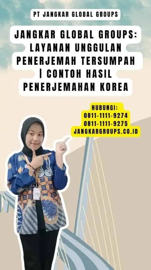 Jangkar Global Groups Layanan Unggulan Penerjemah Tersumpah Contoh Hasil Penerjemahan Korea