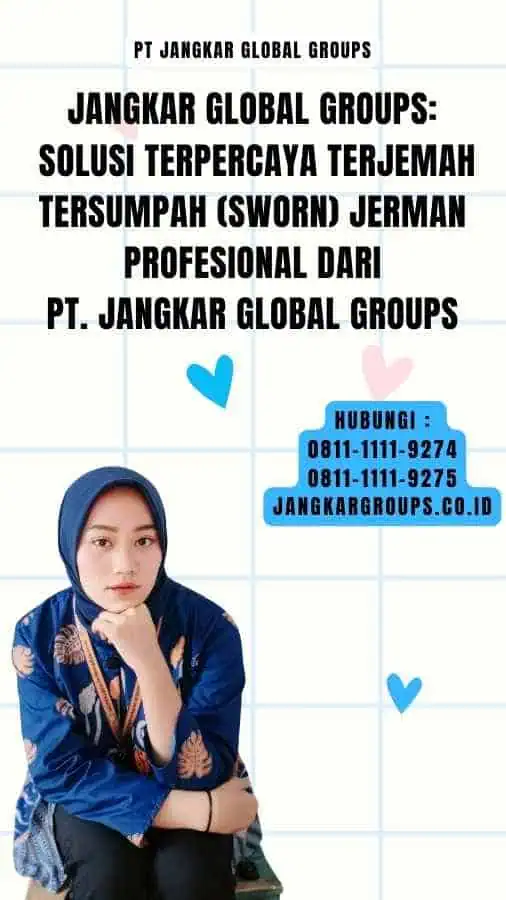 Jangkar Global Groups Solusi Terpercaya Terjemah Tersumpah (Sworn) Jerman Profesional dari PT. Jangkar Global Groups