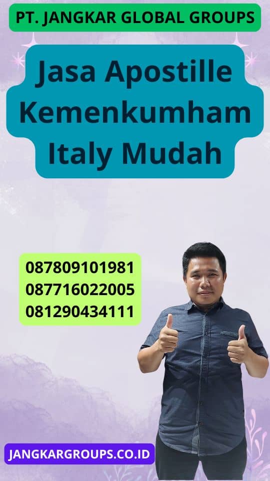 Jasa Apostille Kemenkumham Italy Mudah