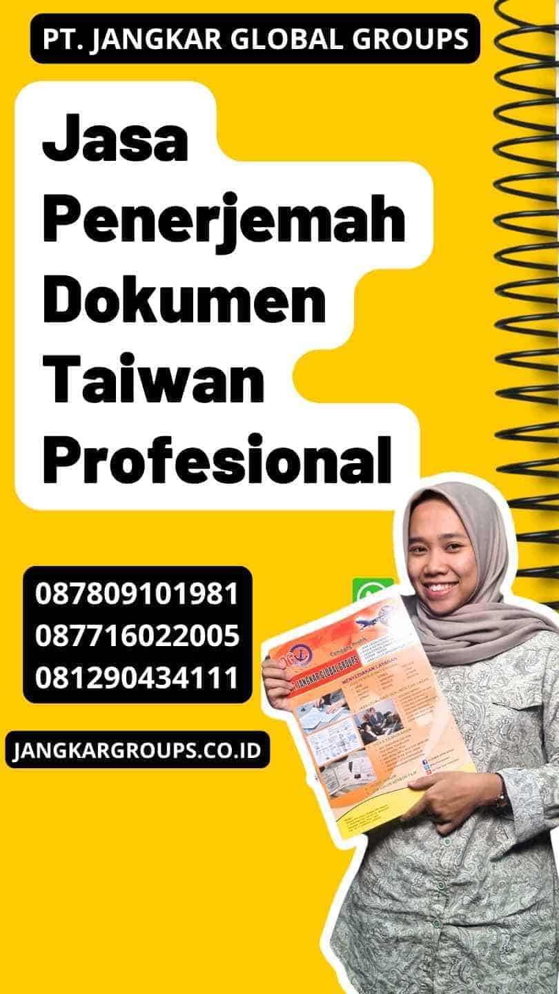 Jasa Penerjemah Dokumen Taiwan Profesional