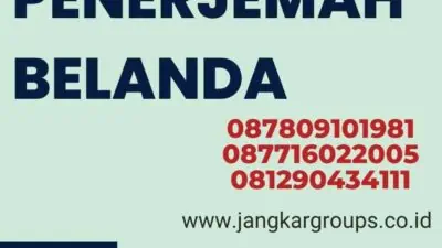 Jasa Translator Penerjemah Belanda