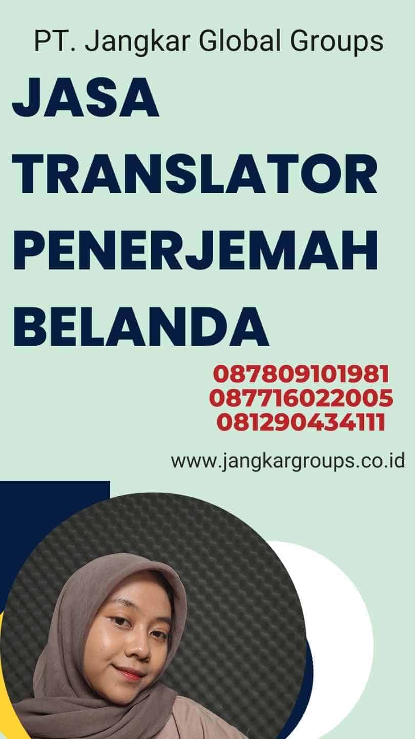 Jasa Translator Penerjemah Belanda