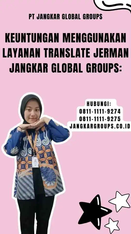 Keuntungan Menggunakan Layanan translate jerman Jangkar Global Groups