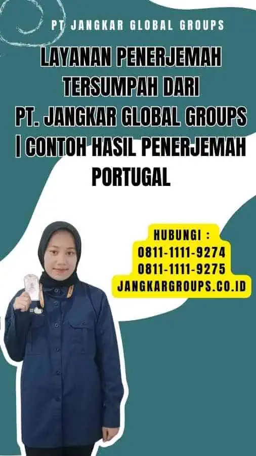 Layanan Penerjemah Tersumpah dari PT. Jangkar Global Groups contoh hasil penerjemah portugal