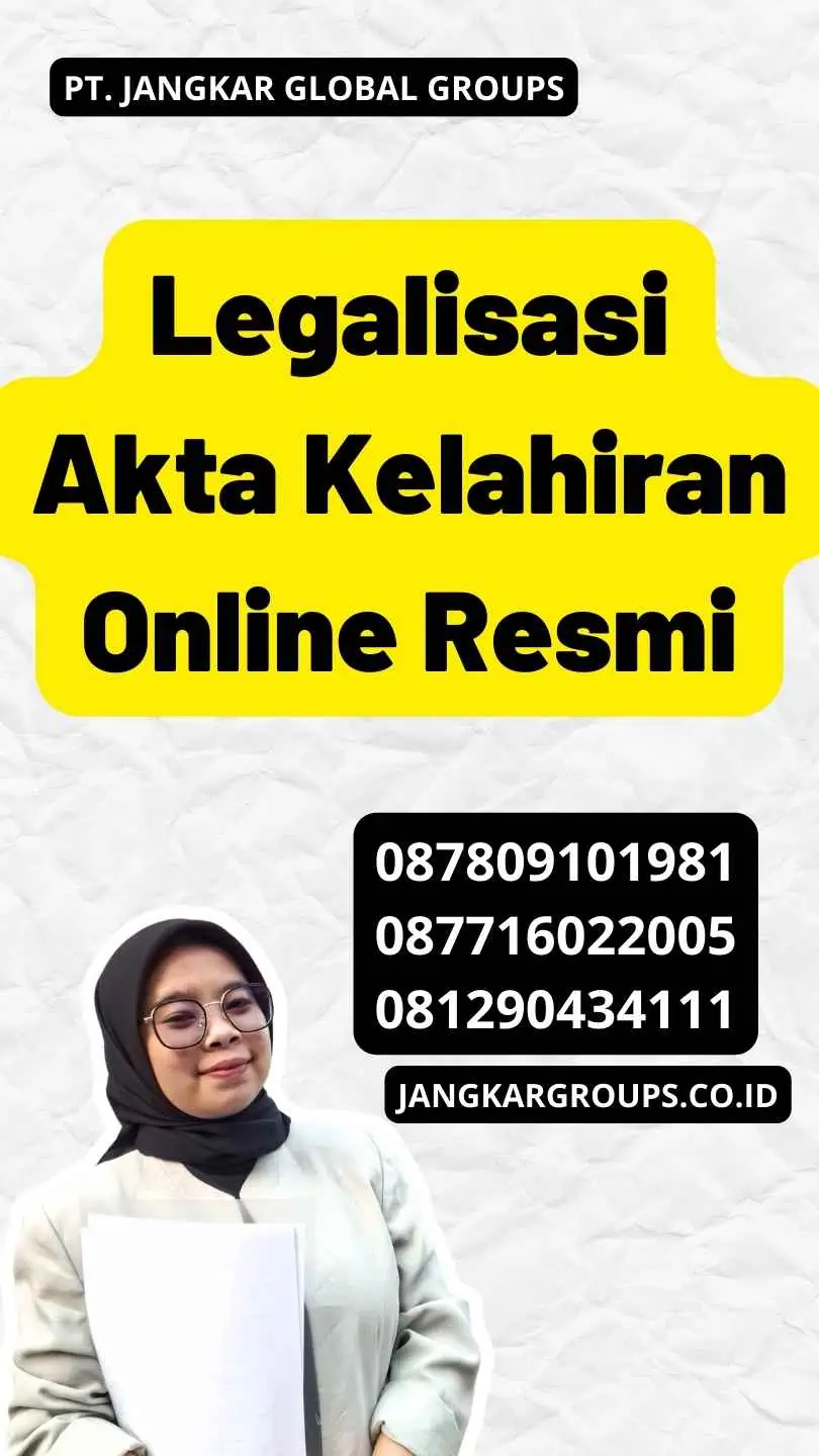 Legalisasi Akta Kelahiran Online Resmi