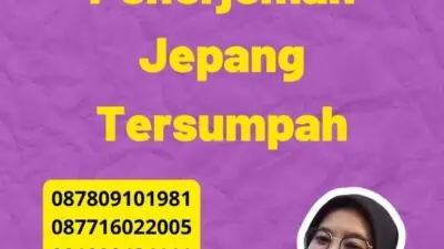 Legalisasi Dokumen Penerjemah Jepang Tersumpah