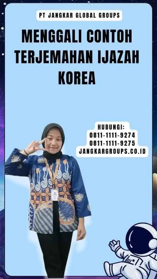 Menggali Contoh Terjemahan Ijazah Korea