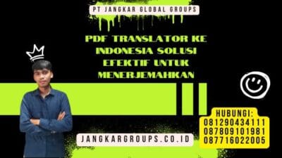 Pdf Translator Ke Indonesia Solusi Efektif Untuk Menerjemahkan