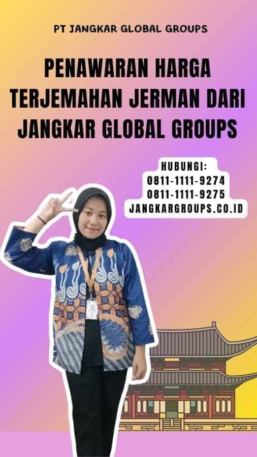 Penawaran Harga Terjemahan Jerman dari Jangkar Global Groups