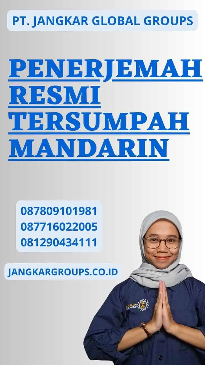 Penerjemah Resmi Tersumpah Mandarin