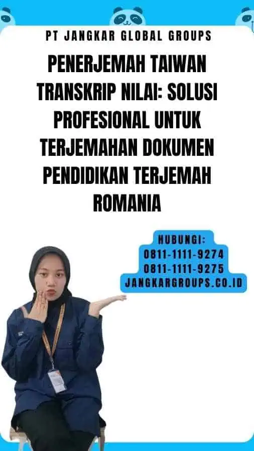 Penerjemah Taiwan Transkrip Nilai Solusi Profesional untuk Terjemahan Dokumen Pendidikan