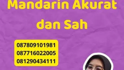 Penerjemah Tersumpa Mandarin Akurat dan Sah