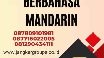 Penerjemah Tersumpah Berbahasa Mandarin